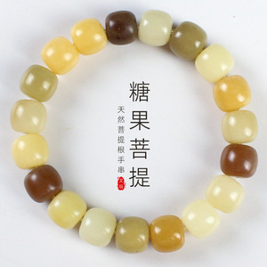 Pulsera de Raíz de Bodhi Candy, 10x11mm, Hilo Único, Joyería Unisex para Parejas, Nuevo Estilo Chino, Cuentas Étnicas de Moda - Product Image 1