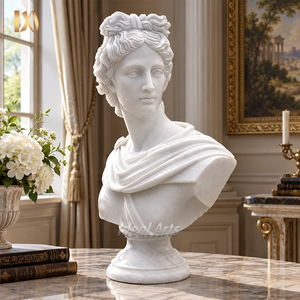 Buste <span class=keywords><strong>de</strong></span> l'Apollon en marbre, statue <span class=keywords><strong>de</strong></span> dieu grec, sculpture classique <span class=keywords><strong>de</strong></span> dieu romain en pierre pour décoration intérieure - Product Image 1