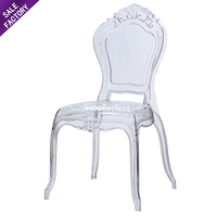 Chaise en acrylique transparente Sinoperfect, styles multiples, Chiavari, cristal, événementiel, Napoléon, Tiffanie