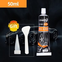 Adhésif bicomposant à base de silicone pour la réparation des fissures latérales des pneus de voiture et l'étanchéité des flancs des pneus pour usage en construction