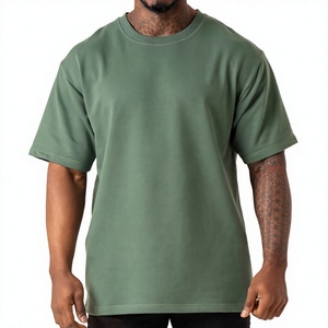 Camiseta Oversize para Hombre al por Mayor, Talla Grande, Lisa, con Logotipo Personalizado, de Algodón de Alta Calidad, con Estilo Moderno - Product Image 1