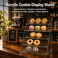 Nouvelle arrivée, table de comptoir empilable stable de qualité supérieure, facile à assembler, présentoir à étages pour confiseries, friandises, gâteaux, en acrylique