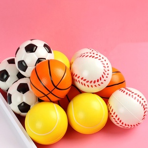 Palline Antistress in Schiuma PU da 6,3 cm, Forma di Pallone da Calcio/Basket/Baseball/Tennis, Palline Rimbalzanti all'Ingrosso - Product Image 1