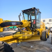 Niveleuse Caterpillar 140H d'occasion pratique, heures de fonctionnement moyennes, composants essentiels intactes pour l'ingénierie civile