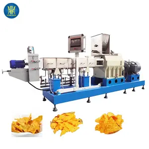 Volautomatische Gefrituurde Maïs Nachos Chips Voedselproductielijn Extruder Machines Fabricage Fabriek Tortilla Chip Maken Machine