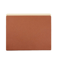 Lot de 50 pochettes de classement extensibles format légal (5-1/4 pouces), rouges, 9,5 x 14,8 pouces