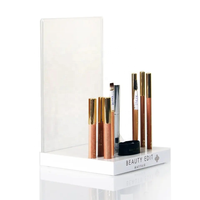 Testeur de produits de soins personnels en acrylique Présentoir de comptoir de parfum en plexiglas Présentoir de cosmétiques en acrylique noir