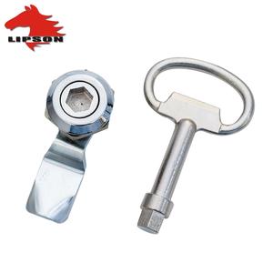 Llave Allen Giratoria Lipson de Aleación de Zinc con 2 Llaves, Recubrimiento en Polvo Negro para Tableros de Distribución de Energía - Product Image 1