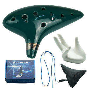 Ocarina 12 Hole Alto C Ocarinas <span class=keywords><strong>de</strong></span> cerámica con soporte <span class=keywords><strong>de</strong></span> exhibición <span class=keywords><strong>de</strong></span> bolsa <span class=keywords><strong>de</strong></span> Cancionero, instrumento musical para principiantes - Product Image 5