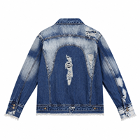 Veste en jean pour homme, coupe slim, de qualité, décontractée, en coton, taille plus, à simple boutonnage