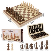 Grand jeu d'échecs en bois pour enfants et adultes - Jeu de société interactif parent-enfant pour l'éveil et l'intelligence - Jouet éducatif