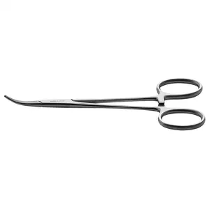 Fórceps cirúrgico, instrumento cirúrgico curvo de aço inoxidável, 12.5cm, mosquito hemostático