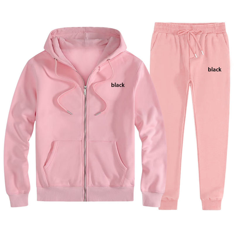 Conjunto rosa-etiqueta negra
