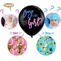 YACHEN – Ballon géant en Latex noir de 36 pouces pour garçon ou fille, Ballon de révélation du sexe, décoration de fête prénatale