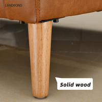 Canapé modulaire sectionnel de luxe moderne en bois massif à pieds hauts, 3 places, en tissu, pour appartement, hôtel, villa