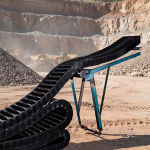 חנק זווית תלולה, מסוע גומי גלי מסוע עם חצאית מצולע שירות חיתוך מותאם אישית - Product Image 1