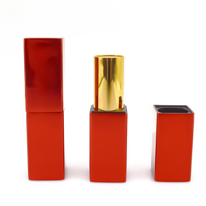 Personalizado rojo cuadrado magnético 12,1 cosmético único aluminio recarga lápiz labial labio Metal Stick tubo embalaje - Product Image 1