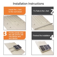 UISOLAR Vente en gros Supports de montage solaire à pied en L-Système de montage pour abri d'auto sur le toit Composants réglables anodisés