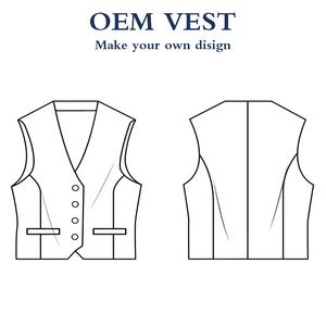 الجملة مخصص الزفاف صدرية الرجال بدلة رسمية سترة للعمل - Product Image 5