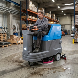 4640 ㎡ Autolaveuse industrielle autoportée haute performance 24V100Ah à batterie pour entrepôts et usines - Product Image 1