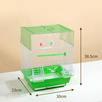 Cages portables en fil d'acier massif pour oiseaux et chats avec plateau en plastique, design respirant pour usage intérieur/extérieur