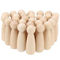 Haute qualité matriochka enfants bricolage artisanat 35mm couleur bois naturel inachevé décoratif cheville poupée personnes
