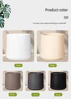 Pots de plantes d'intérieur en plastique modernes avec trous de drainage et soucoupes Pot de fleurs pour toutes les plantes d'intérieur