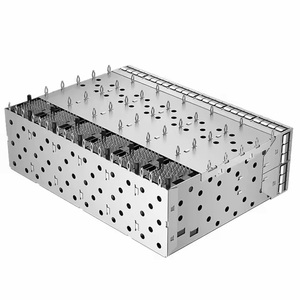 2149328-5 TE Compatible con orificio pasante 240P Press-Fit 2x6 EMI blindado SFP + jaula con equipo de <span class=keywords><strong>fibra</strong></span> óptica Light Lipe - Product Image 1