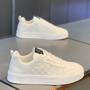 Nouvelles baskets respirantes pour hommes, style plateforme, polyvalentes, sportives, à tige haute, décontractées, tendance, en blanc - Product Image 4