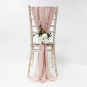 Nouvelle Écharpe de Chaise en Mousseline de Soie au Design Populaire, Décoration de Chaise de Mariage, Housse de Chaise, Drapé pour Événements et Fêtes de Mariage - Product Image 4
