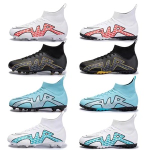 Chaussures de football style Cristiano Ronaldo, montantes, crampons AG, unisexe, tige synthétique, semelle intermédiaire EVA, doublure en mesh, semelle extérieure en caoutchouc, collection Printemps - Product Image 1