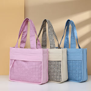 Custom Printed Logo Travel Bag <b>Plain</b> Long Handle Cotton Printed Cute <b>Canvas</b> Tote Bag Sustainable Eco Friendly Shopping Bags - Product Image 3