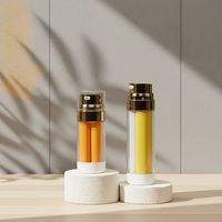 Nouvelle Arrivée Flacons Pompe Airless à Double Chambre en Plastique ABS PP pour Emballage de Sérums, Crèmes Visage et Nettoyants Faciaux