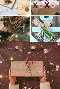 Nastro di tela in maglia eco-friendly rotolo fai da te nastro artigianale per la festa di natale casa <span class=keywords><strong>Deco</strong></span> e corona di arco avvolgente per le ragazze - Product Image 5