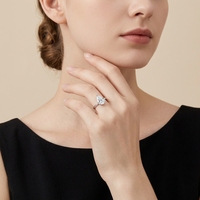 Bague en argent sterling S925 avec moissanite taille poire, solitaire à trois griffes 9x13mm, bijoux pour femme