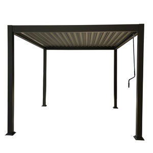 Pare-soleil extérieur en aluminium pour jardin, patio, parc, belvédère, pergola à réglage manuel et rideau coupe-vent - Product Image 6