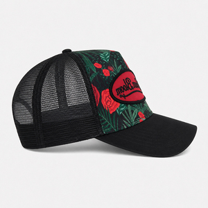 <strong>Von</strong> Custom Floral Printed Logo Curved Brim Baseball Caps 5 Panel Lightweight Mesh Digital Printing Embroidery <strong>Dutch</strong> Trucker <strong>Hats</strong> - Product Image 5