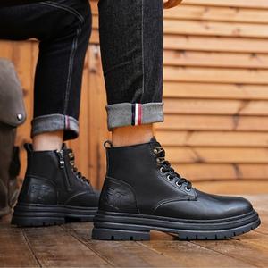 Men's Soft Leather Breathable Wedding Shoes Outdoor Casual Shoe Fashionable Contrast Design Daily-use Durable Walking Shoes - Product Image 3