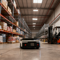AGV à charge lourde 1000 kg, navigation laser double SLAM et code QR, utilisation intérieure, batterie LiFePO4, autonomie 6-8h, direct usine