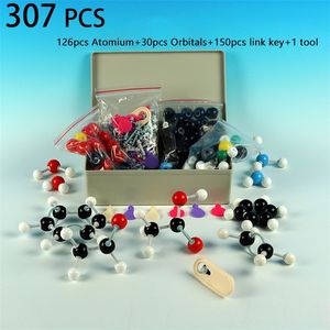 Kit di modello molecolare di chimica organica struttura organica Kit di struttura elettronica modello scienziato chimica aiuto strumento 307 pz Set - Product Image 2