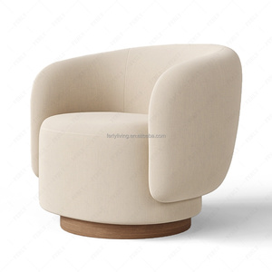 FERLY Modern Comfortable Accent Swivel <strong>Chair</strong> for Home Office &amp; Living Room Plush Upholstered Reading Corner Seat - Product Image 3