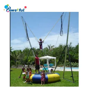 Hochwertiges aufblasbares Bungee-Sprung trampolin für Erwachsene mit langlebiger PVC-Plane Mobile Single zum Verkauf Bungee-Trampolin