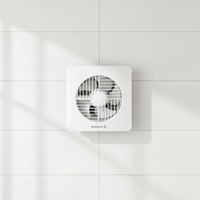 Ventilateur d'extraction électrique en plastique à pression d'air pour fenêtre, avec roulement à billes, moteur à fil de cuivre, 4/6/8 pouces, 220V, garantie 1 an, support OEM