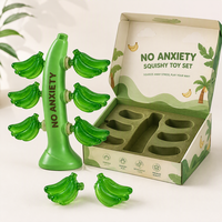Jouet sensoriel détachable en forme de banane, souple, à remontée lente, apaisant et anti-stress