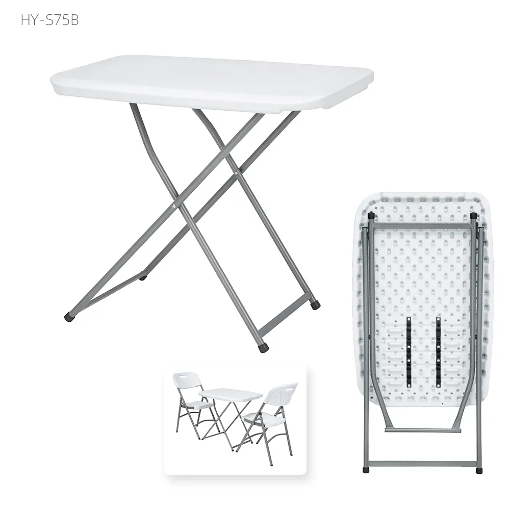 Personal de mesa plegable 2.5ft al aire libre muebles para Muti-uso Rectangular de moldeo por soplado de plástico de cocina moderna