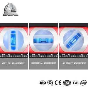 أداة تسوية ZJD-BT120 لأجزاء آلات النجارة، 3 فقاعات تسوية ألومنيوم سهلة القراءة على شكل حرف I، أداة تسوية مغناطيسية قوية - Product Image 3