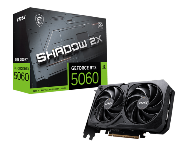 MSI RTX 5060 8G SHADOW 2X OC Gaming Graphics Card New Arrival High-Performance GPU for PC Desktop Wholesale