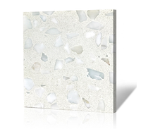 Dalles de pierre inorganique Wayon en terrazzo blanc, fabrication sur mesure, pour sols, murs, escaliers, dessus de meubles, fourniture commerciale