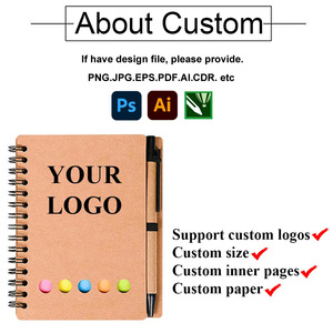 Bán buôn tùy chỉnh in logo thương hiệu A7 Kích thước xoắn ốc ràng buộc máy tính xách tay Kraft bìa giấy - Product Image 4