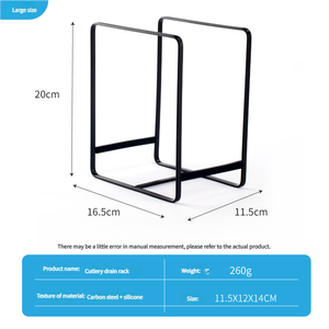 Plato de cocina multifuncional, estante de acero al carbono, armario, cuenco de drenaje <span class=keywords><strong>Interior</strong></span>, utensilio, vajilla, estante de almacenamiento de clasificación - Product Image 6